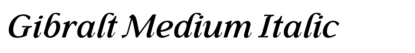 Gibralt Medium Italic